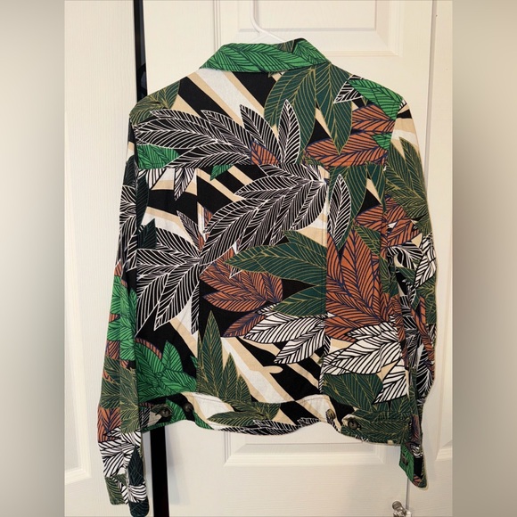 Cynthia Rowley Tropical safari Print Linen Viscose Jacket Multicolor Size Medium - Picture 8 of 10